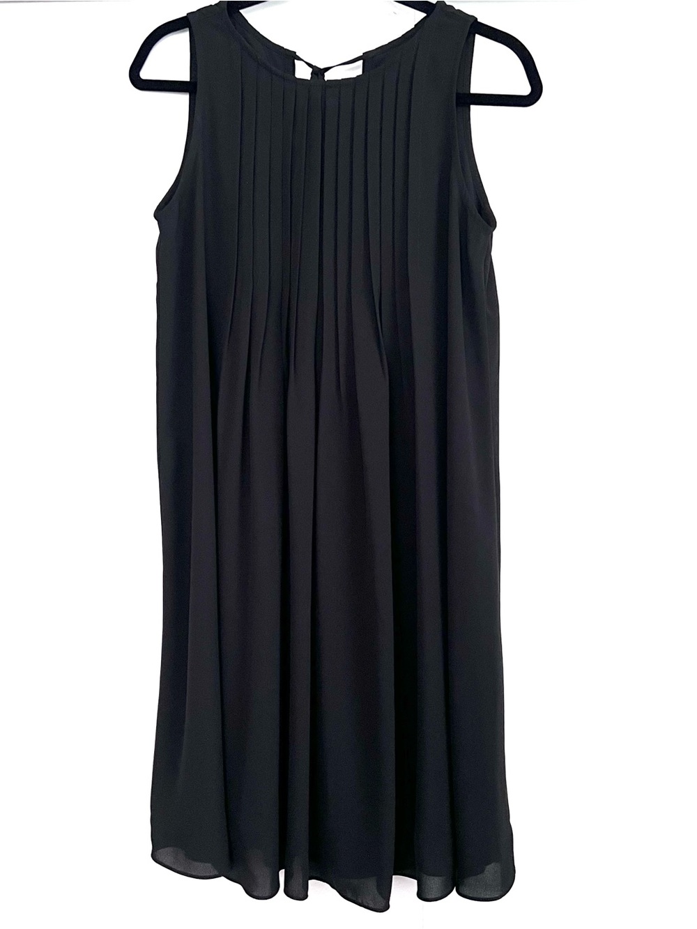 Nanette Lepore Black Pleated Sleeveless Midi Dress
